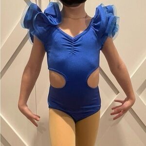 Kelle Color Theory Leotard in Blue Size CM